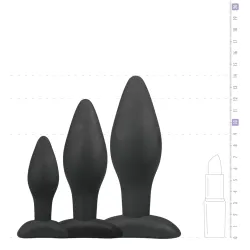 EasyToys Anal Collection Kit de 3 plugs silicone Rocket Noirs